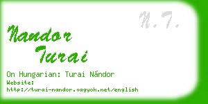 nandor turai business card