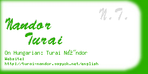 nandor turai business card